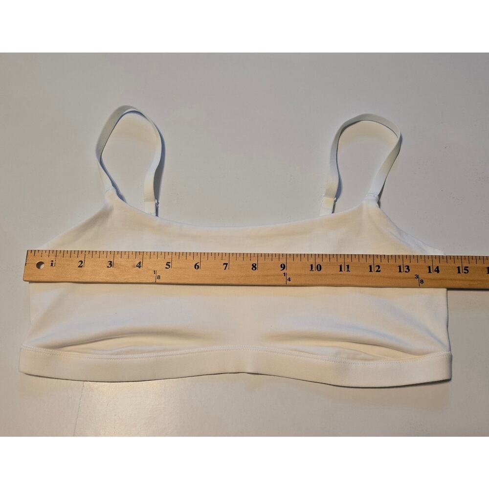 Quince Organic Cotton Scoop Bralette 2 Pack White Womens Size Large NWOT - Picture 4 of 6